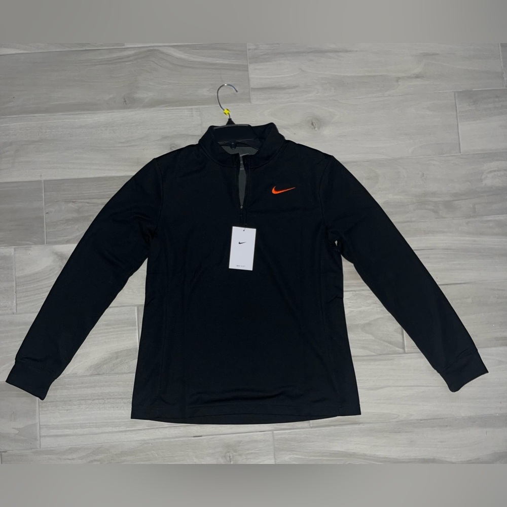 Brand New W Tags Nike Dri-FIT Victory 1/2 Zip Pullover Women M Black DJ8521-031